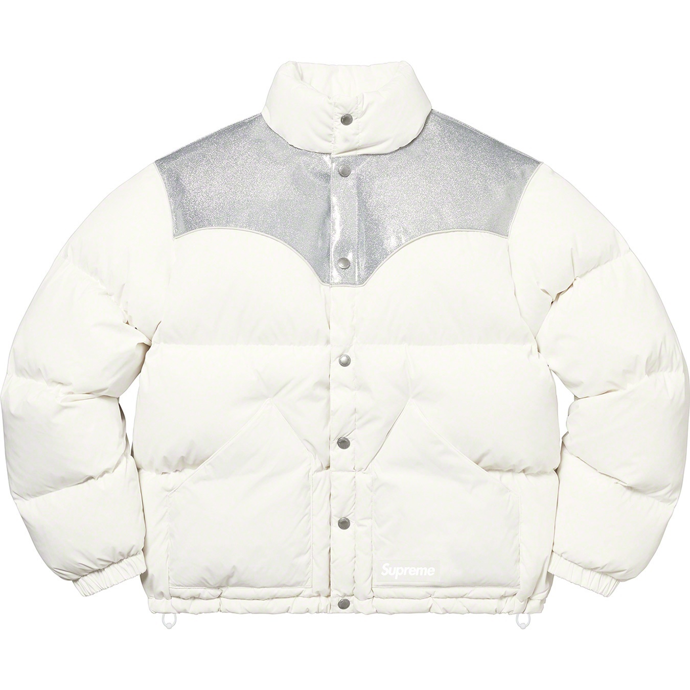 Glitter Yoke Down Puffer Jacket view 8